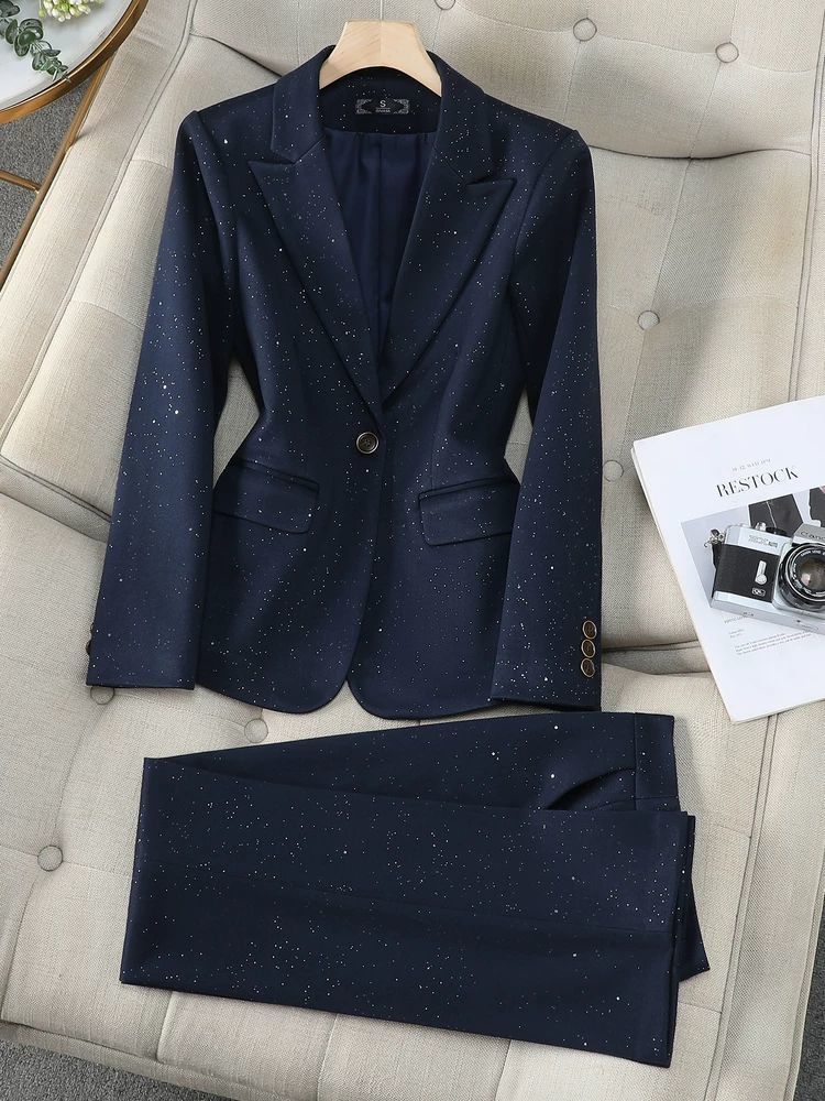 Red Commuter Wool Blazer for Women in Winter