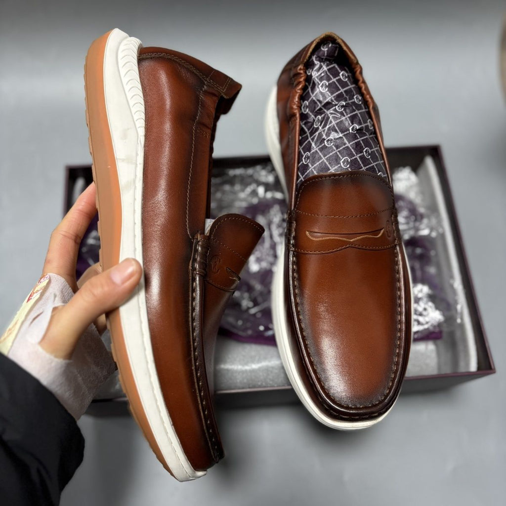 Summer new fashion loafers leather shoes