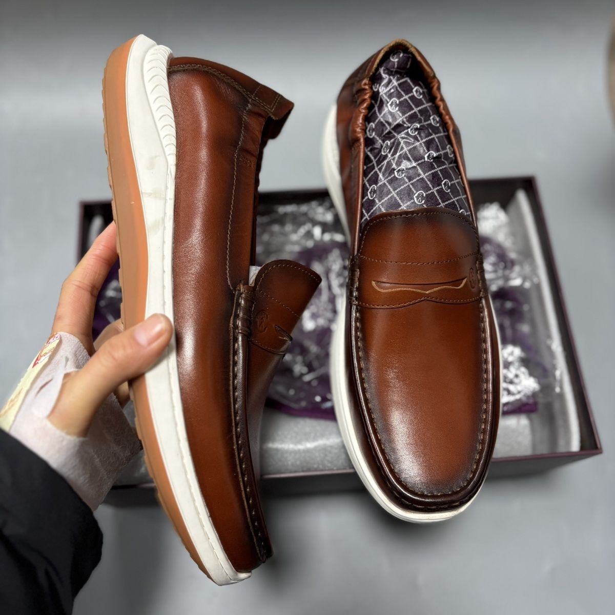 Summer new fashion loafers leather shoes
