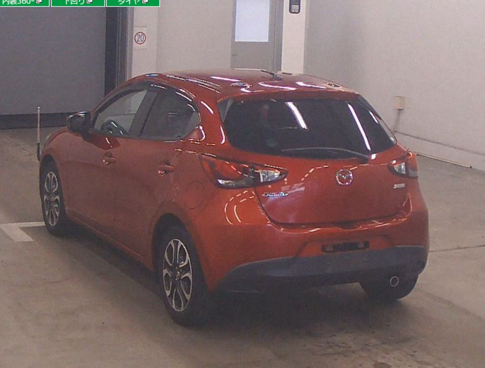 2015  Mazda  Demio 
DJ5FS
XD Touring 
AT
1,500cc 
Diesel
76,202km 
Red
Alloys
Bluetooth
Cruise Control
Push Start button
One Owner 
Smart Key 
Steering  Controls
HD  Nav