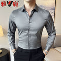 Spring and Autumn Long Sleeve Men's Business Shirt