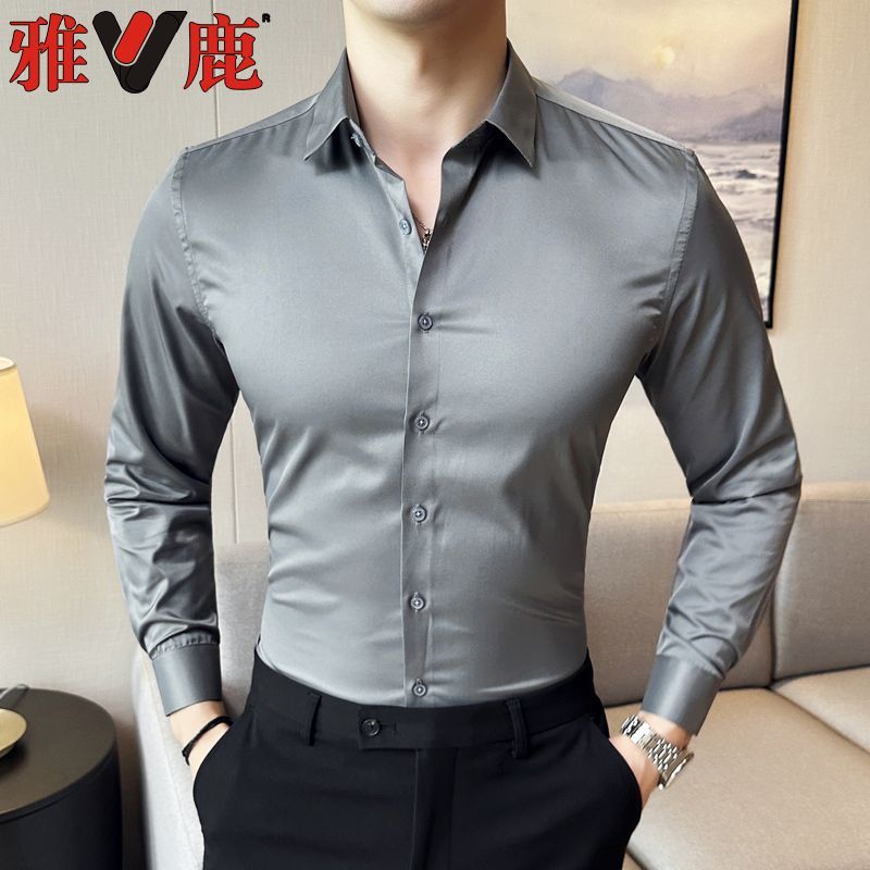 Spring and Autumn Long Sleeve Men's Business Shirt