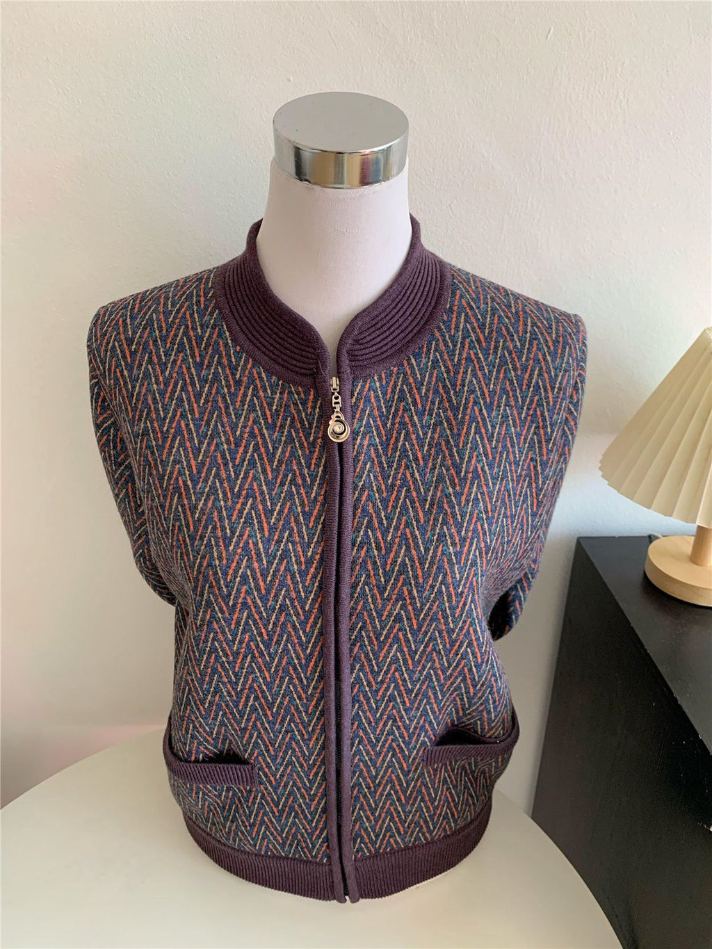 Elderly Women's Autumn and Winter Cardigan Jacket