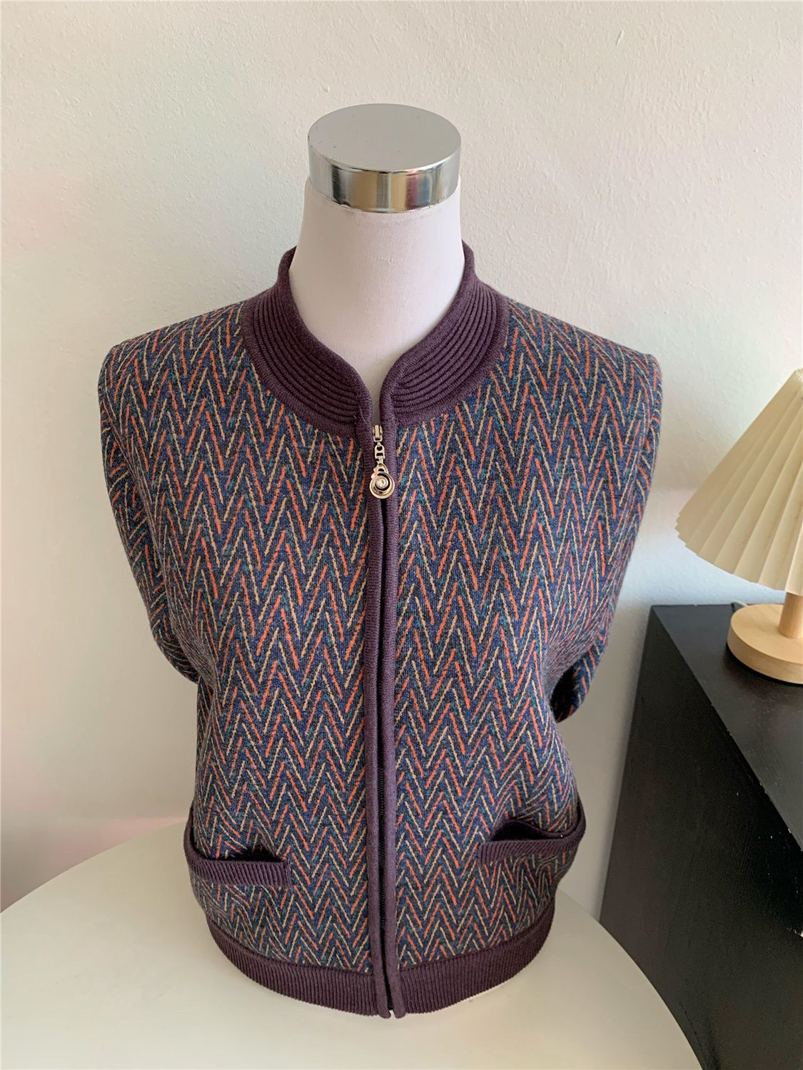 Elderly Women's Autumn and Winter Cardigan Jacket