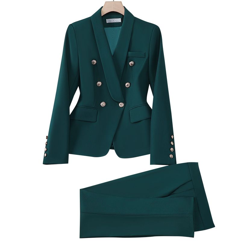 Free return shipping if not satisfied. High-end Striped Professional Suit