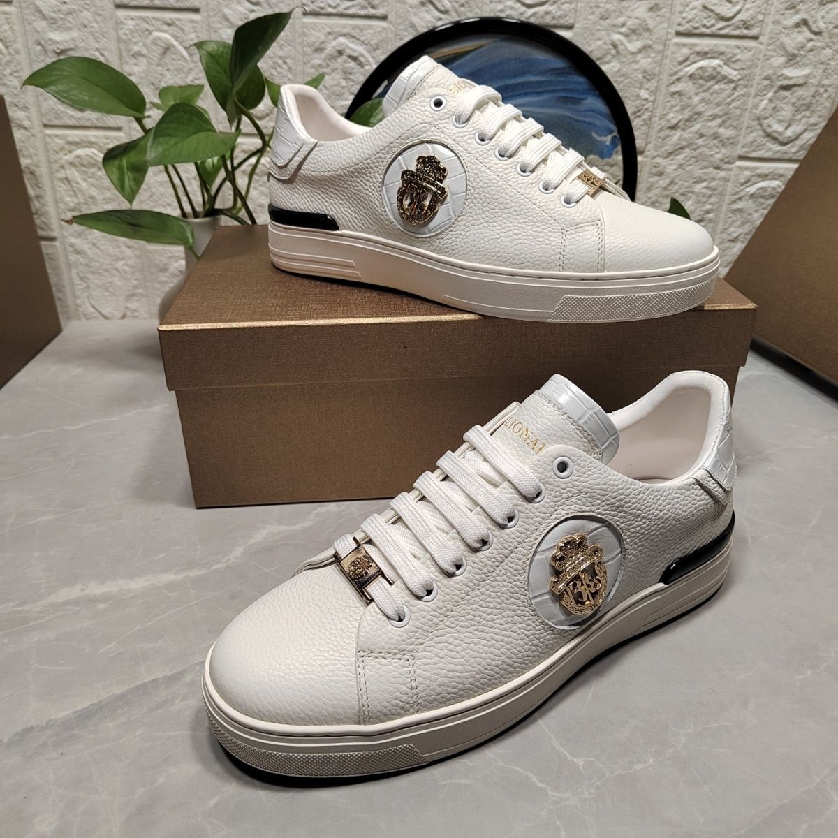 2024 New Men's Casual Leather Shoes, Flat, Non-Slip, Full Leather, Breathable, Odor-Resistant, for Spring and Autumn