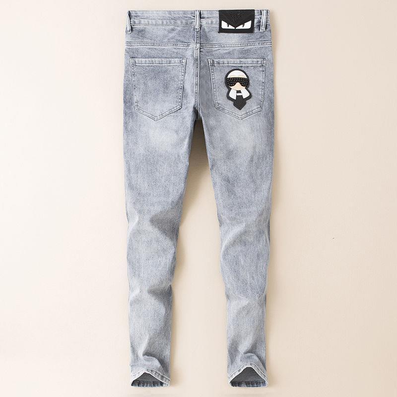 Men's Embroidered High-End Jeans Trendy Brand Spring/Summer Collection