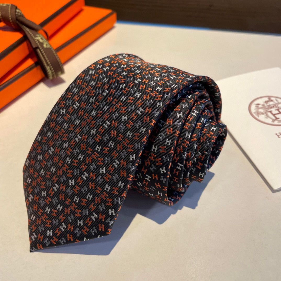 Original export single straight silk H tie high