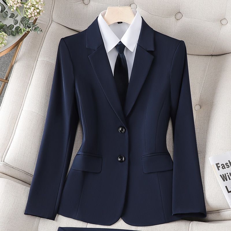 Free return shipping if not satisfied. High-end Striped Professional Suit