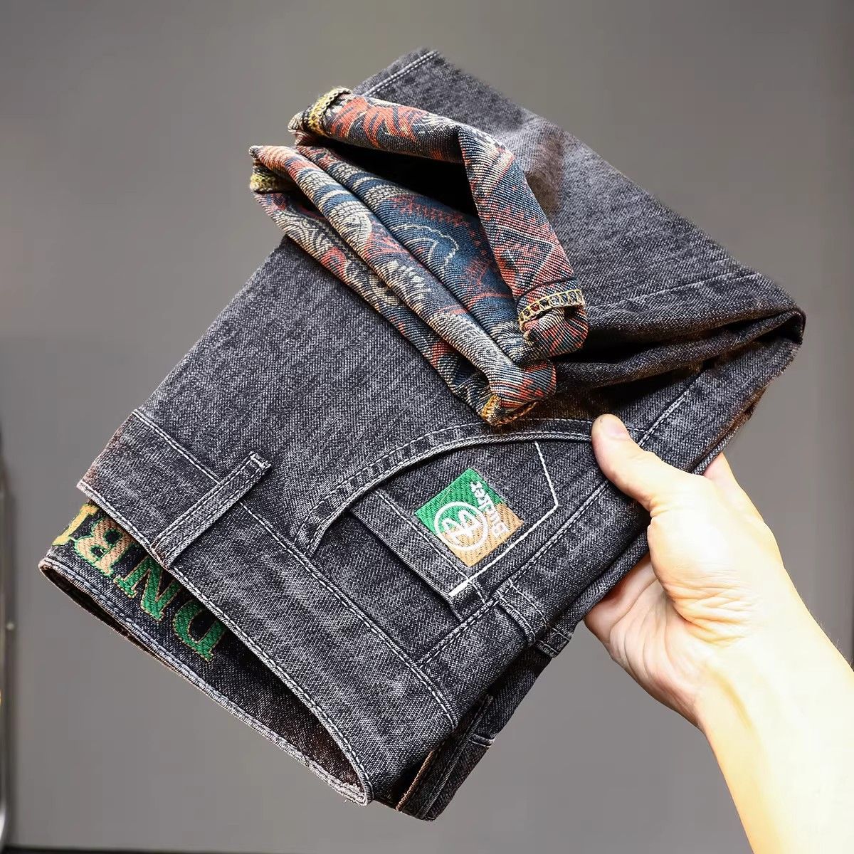 Freight for goods package  Men's Summer Thin Blue Denim Shorts Repair