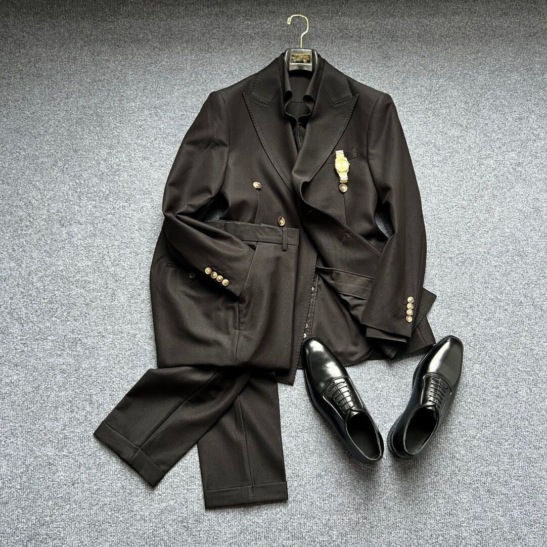 2025 Vintage Double-Breasted Blazer Fabric