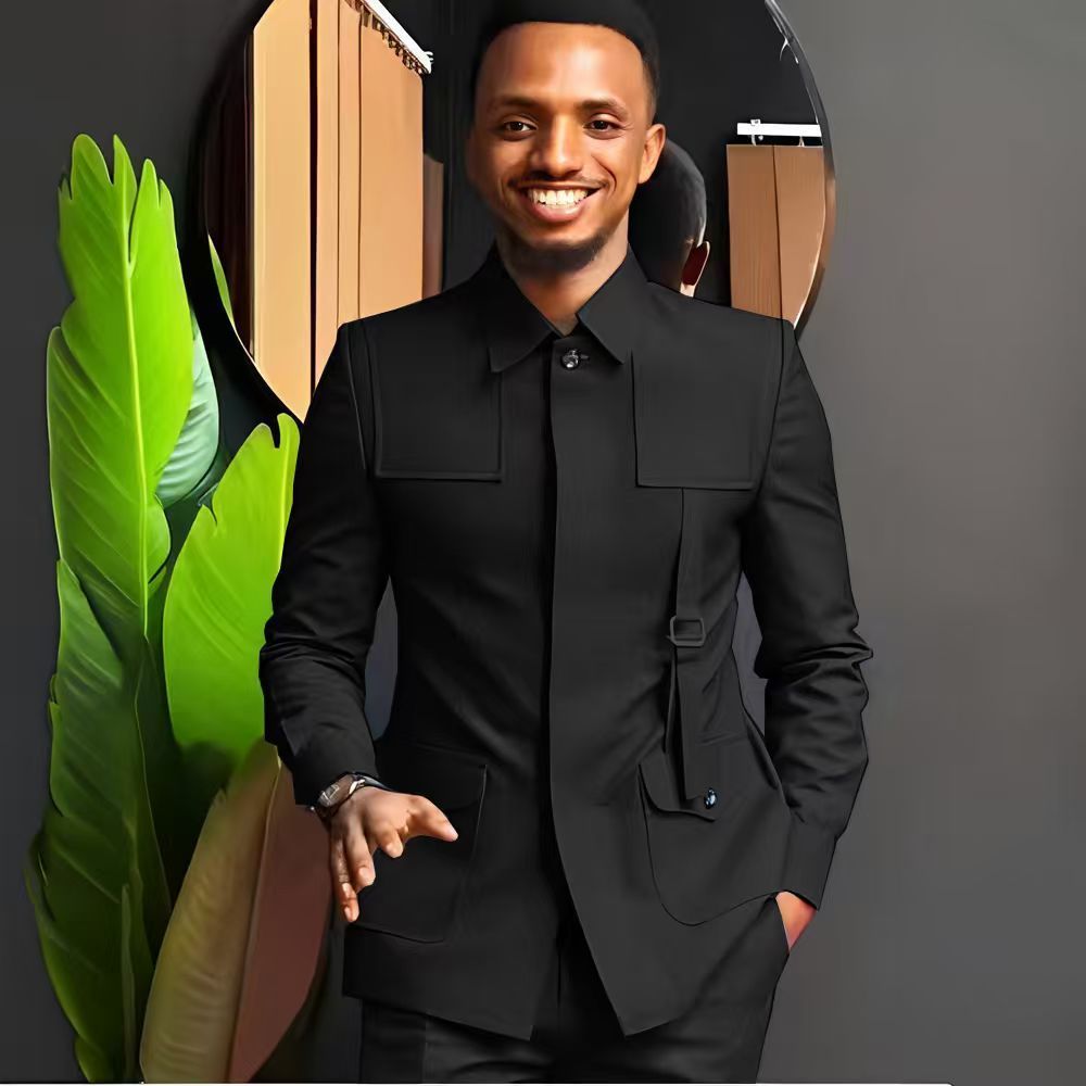 Two men's business suits for foreign trade