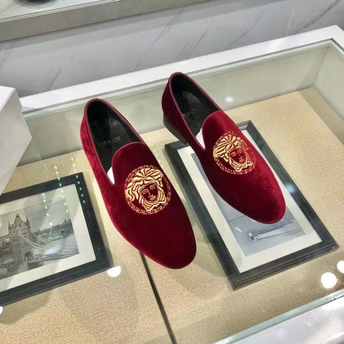 Foreign trade printed fabric loafers, slip-on shallow mouth loafers, versatile for hairstylists.