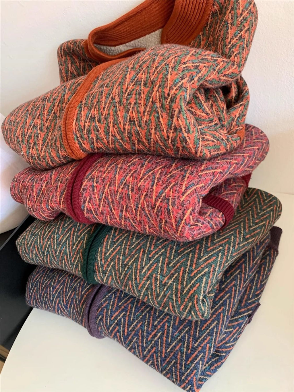 Elderly Women's Autumn and Winter Cardigan Jacket