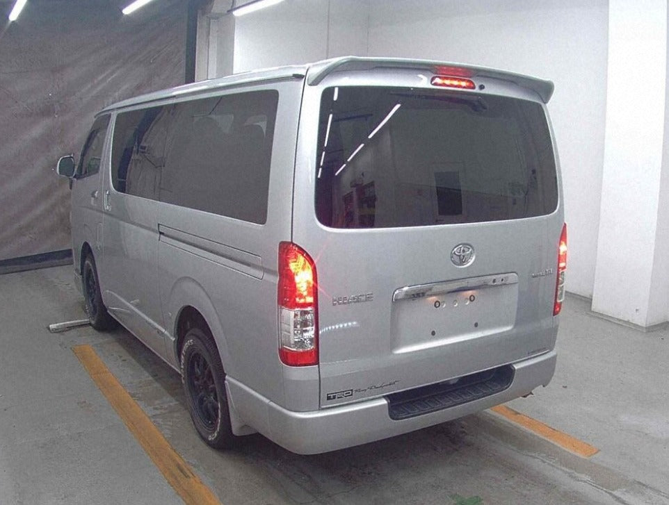 2014  Toyota Hiace-van
TRH200V
Long Super  GL
AT
2,000cc 
Petrol
89,000km  
Silver
2(5) seater 
Tint
CD Player
Alloys 
HD Navi 
Back Camera 
Fog lights 
Winker mirros