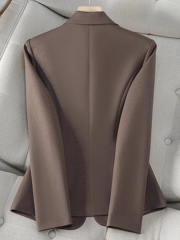 Red Commuter Wool Blazer for Women in Winter