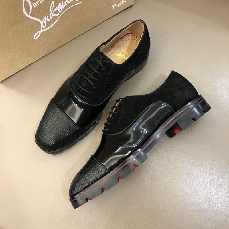 Men's three-piece leather shoes, business formal style