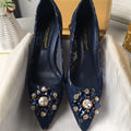Sunshine Shallow Lace Pointed Toe High Heels