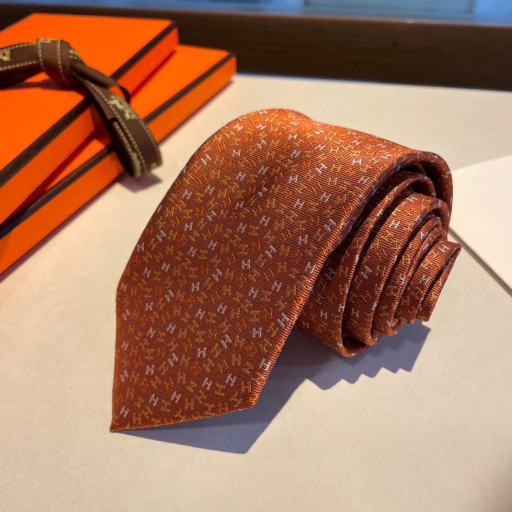 Original export single straight silk H tie high