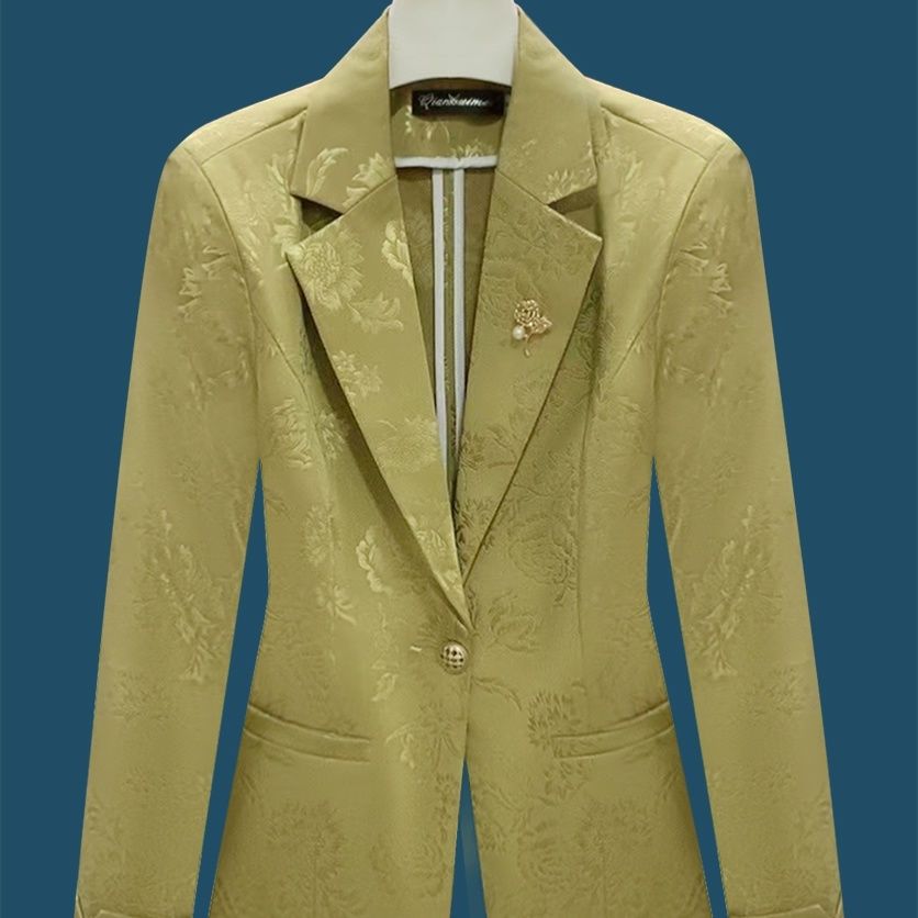Red Commuter Wool Blazer for Women in Winter