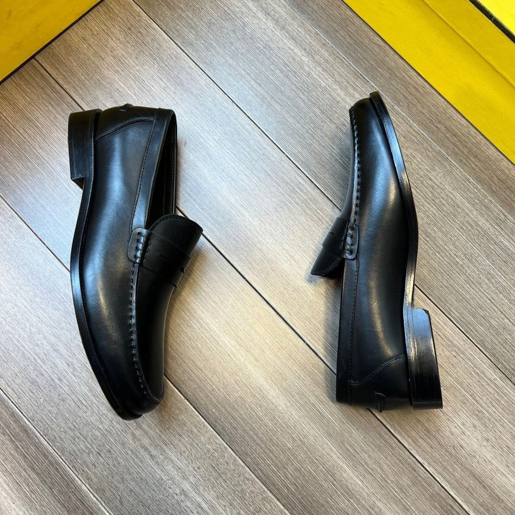 Genuine leather European style casual shoes, silver one foot