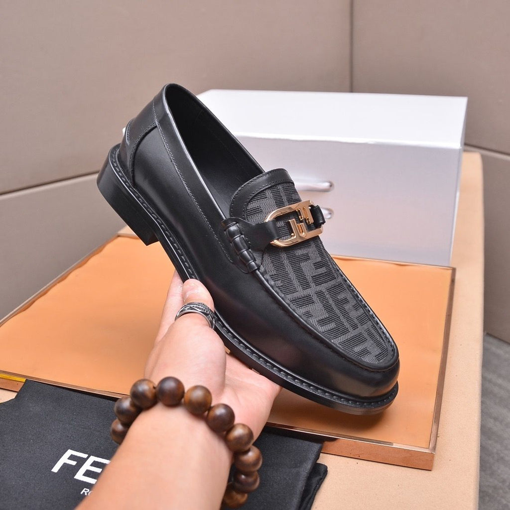 Genuine leather European style casual shoes, silver one foot