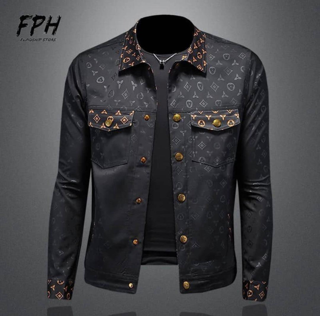 Spring and Autumn 2024 New European High-Quality Printed Lapel Jacket Fashionable Slim and Stylish