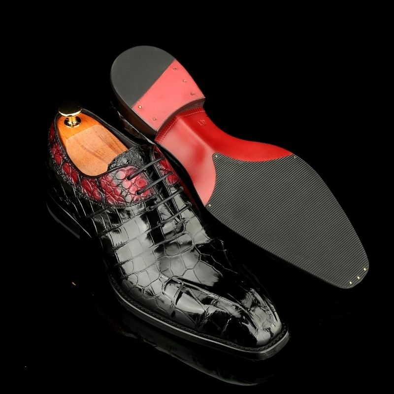 High-end Imported Alligator Leather Handmade Goodyear Welt Business Casual Men's Dress Shoes