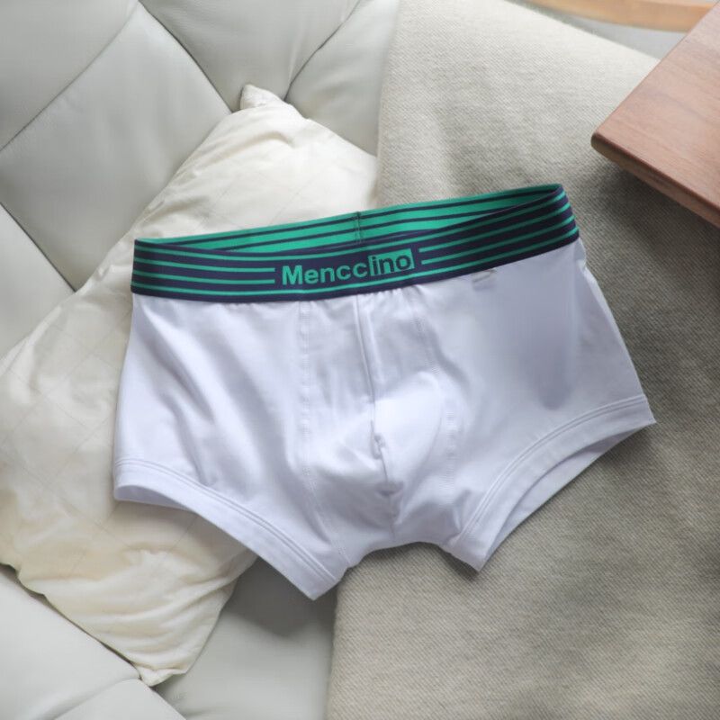 MENCCINO 3 pieces Solid Color Cotton Men's Boxer Briefs