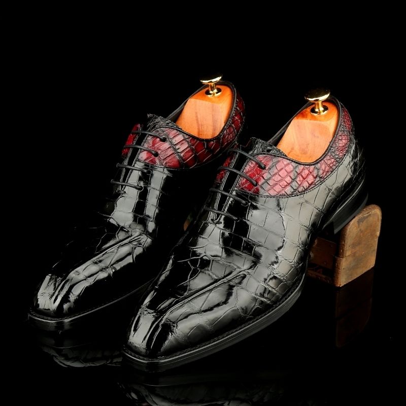 High-end Imported Alligator Leather Handmade Goodyear Welt Business Casual Men's Dress Shoes
