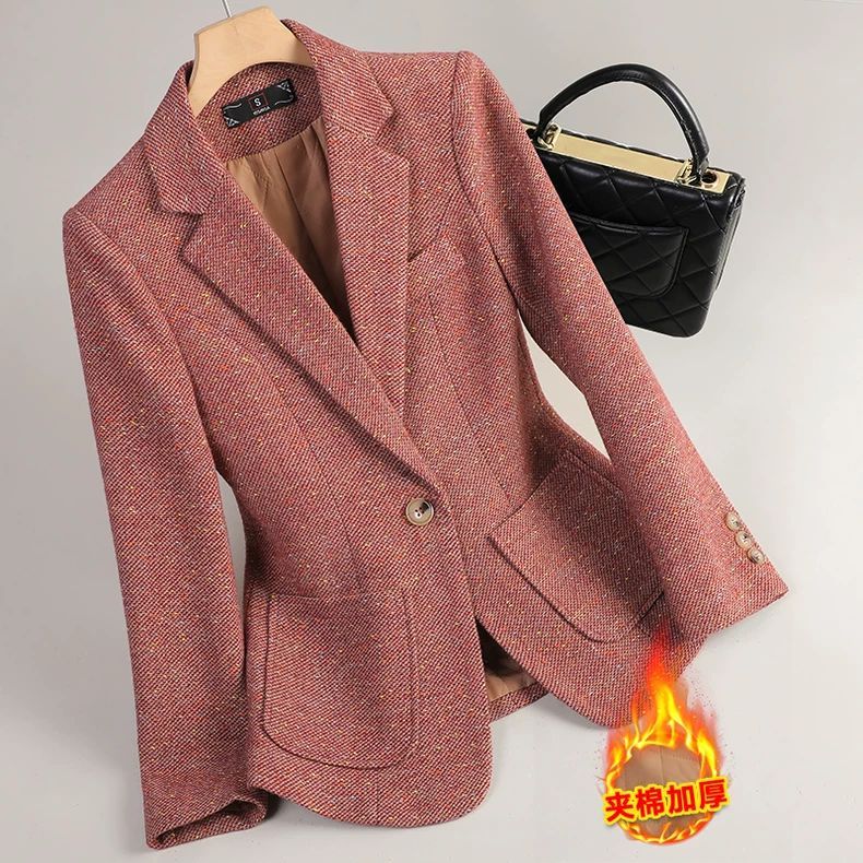 Gray Houndstooth Blazer for Women 2026