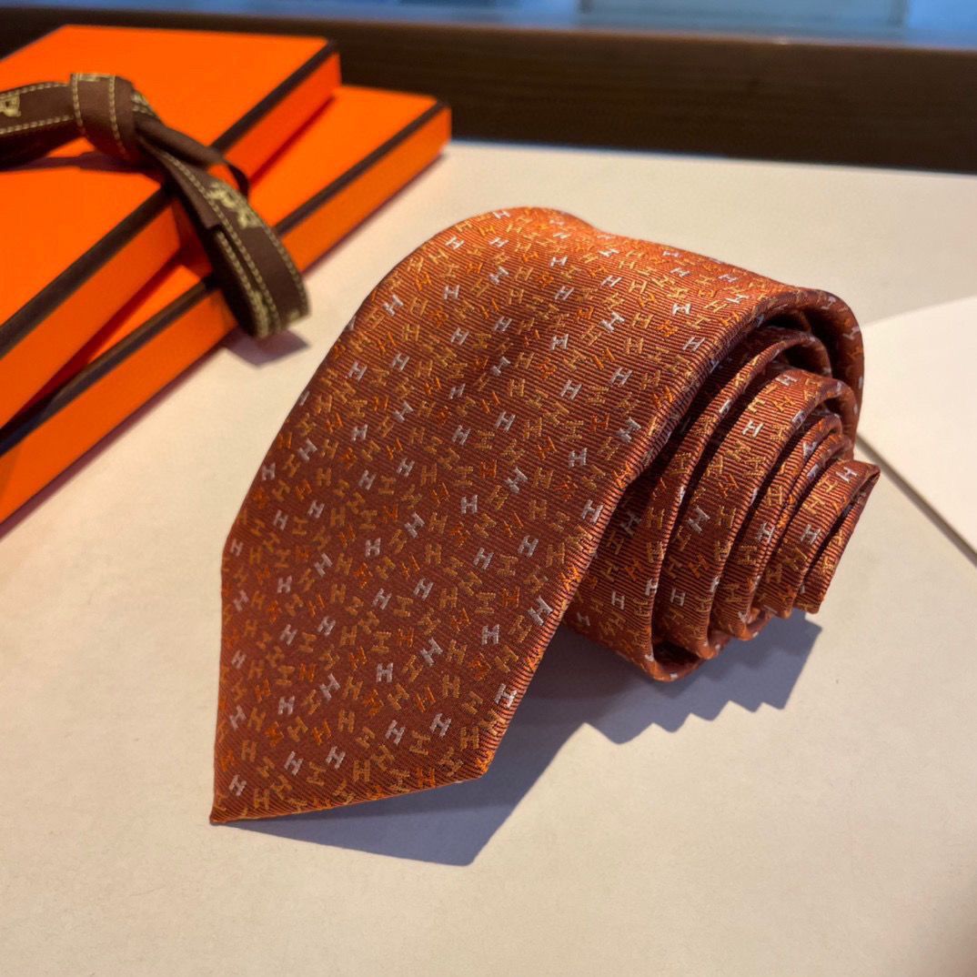 Original export single straight silk H tie high