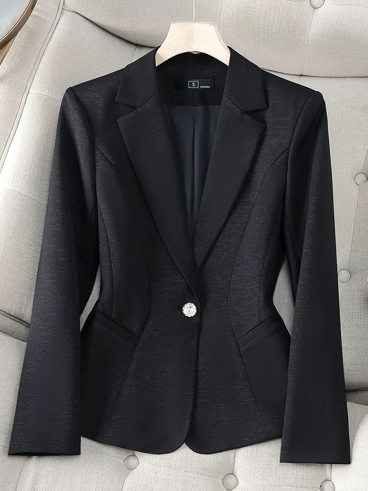 Red Commuter Wool Blazer for Women in Winter