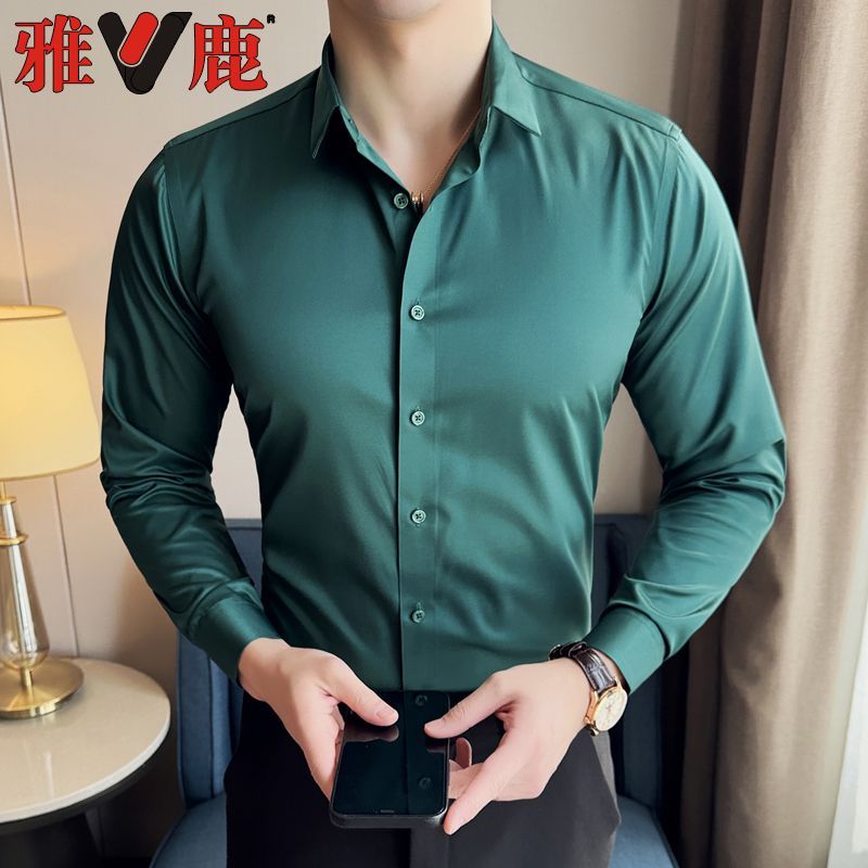 Spring and Autumn Long Sleeve Men's Business Shirt