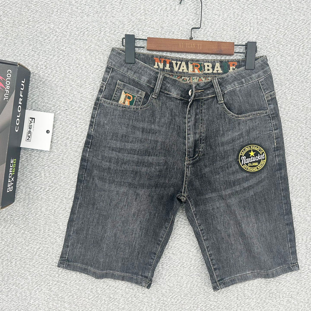 Freight for goods package  Men's Summer Thin Blue Denim Shorts Repair