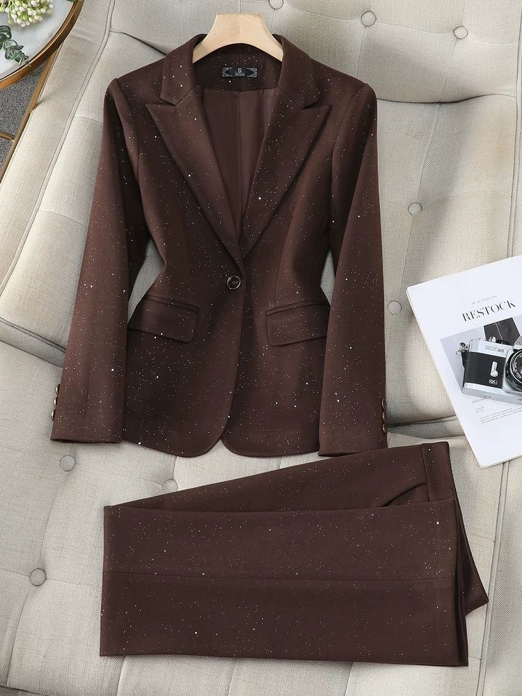 Red Commuter Wool Blazer for Women in Winter