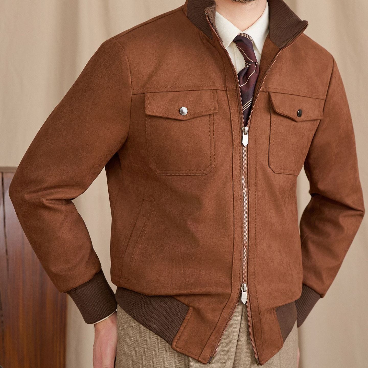 Business and administrative down jacket, new for winter season.