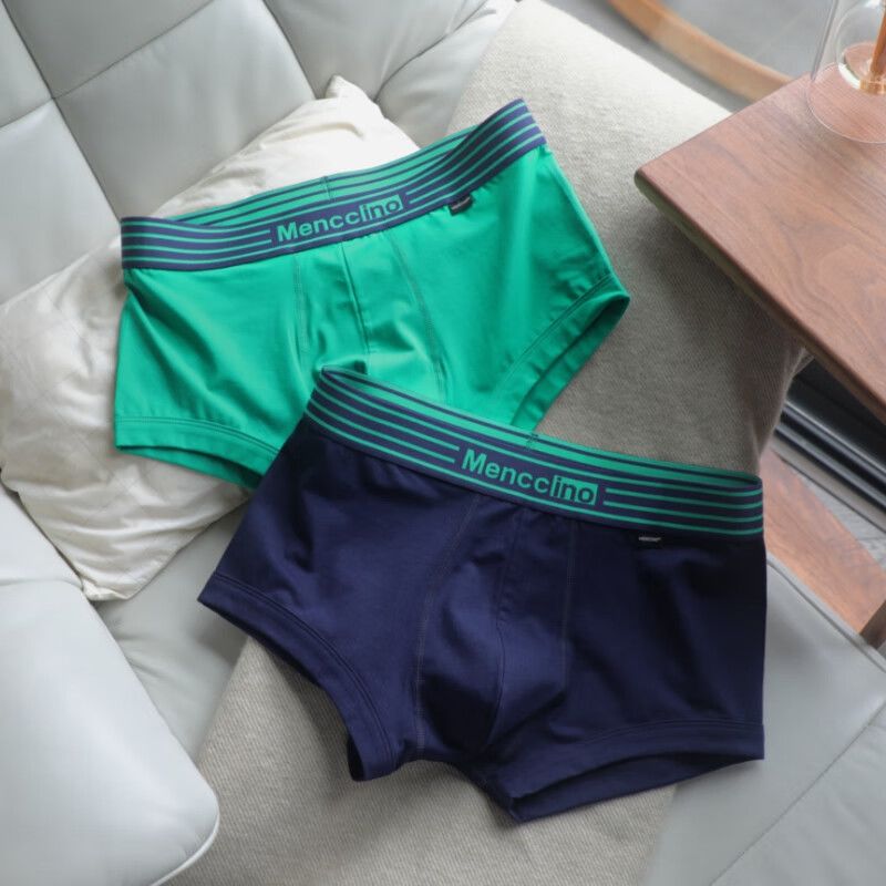 MENCCINO 3 pieces Solid Color Cotton Men's Boxer Briefs