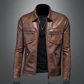 Fleece-lined thermal leather men's autumn and winter